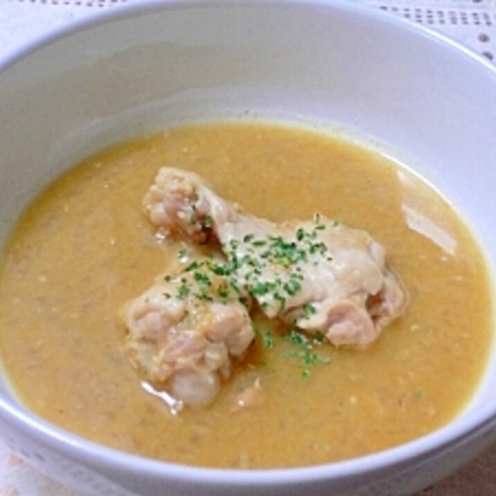 鶏肉とレンズ豆のカレースープ